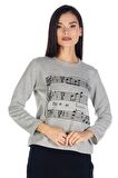 Crystal Taş Baskılı Sweatshirt
