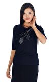 Kadın Lale/tulip Viskoz-lycra T-shirt Bluz