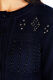 Kadın Kristal Taş El Işçliği Luxury Triko Hırka