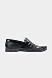 Erkek LOAFER Klasik Ayakkabı-2598-Siyah Rugan | 42