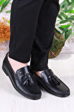 Pierre Cardin 25101 Siyah Hakiki Deri Erkek Babet Loafer Erkek Ayakkabı