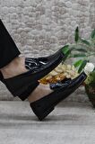 Pierre Cardin 25101 Siyah Rugan Hakiki Deri Erkek Babet Loafer Erkek Ayakkabı