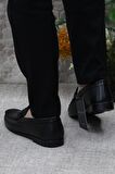Pierre Cardin 25109 Siyah Hakiki Deri Erkek Babet Loafer Erkek Ayakkabı