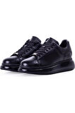 Pierre Cardin 10205 Air Taban Deri Sneaker Siyah