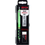 Rotring Tikky Okul Seti 0.7 mm Neon Yeşil Versatil Kalem + Silgi + Uç