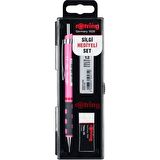 Rotring Tikky Okul Seti 0.5 mm Neon Pembe Versatil Kalem + Silgi + Uç