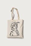 Disney Frozen Çanta Boyama 5 Adet Tek Taraf Baskılı Ham Bez 35x40cm-Red Castle BOYA-02