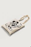Disney Mickey Çanta Boyama 5 Adet Tek Taraf Baskılı Ham Bez 35x40cm-Red Castle BOYA-03