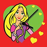 Disney Rapunzel Saat (Clock) Kum Boyama Seti-Red Castle S-0013