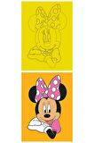 Disney Minnie Mouse, 5 Adet Büyük Boy A4, Kız Çocuk Kum Boyama Kartı Seti-Red Castle KB-D-051
