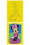 Disney Minnie Mouse, 5 Adet Büyük Boy A4, Kız Çocuk Kum Boyama Kartı Seti-Red Castle KB-D-051