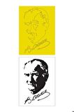 Mustafa Kemal Atatürk 10 Adet Büyük Boy A4 Kum Boyama Kartı Seti-Red Castle KB-RC-100