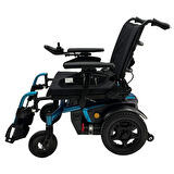 Poylin Akülü Tekerlekli Sandalye Mavi | Manuel Tilt Özellikli, Ayarlanabilir Genişlik, Elektromanyetik Fren P266