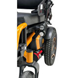 Poylin Fonksiyonel Akülü Tekerlekli Sandalye Turuncu | Ayarlanabilir Oturum Genişliği, 45 Km Menzil, Elektromanyetik Fren P267