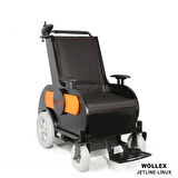 WOLLEX Refakatçi Sürüşlü Akülü Tekerlekli Sandalye | 500W Motorlu ve 250 Kg Taşımalı Jetline Linux
