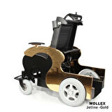 WOLLEX Refakatçi Sürüşlü Akülü Tekerlekli Sandalye | Güçlü Motor ve 250 kg Kapasiteli Jetline Gold