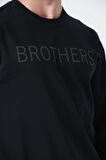 BROTHERS ERKEK OVERSIZE BİSİKLET YAKALI 2 İPLİK PENYE SWEATSHIRT LACİVERT