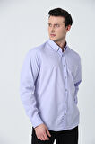 BROTHERS ERKEK TAILORED FIT UZUN KOL OXFORD GÖMLEK LİLA