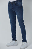 BROTHERS ERKEK SLIM FIT NORMAL BEL DÜZ PAÇA 5 CEPLİ ESNEK DENIM KUMAŞ JEAN KOT PANTOLON MAVİ