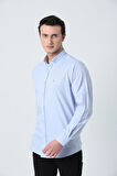 BROTHERS ERKEK TAILORED FIT UZUN KOL OXFORD GÖMLEK AÇIK MAVİ