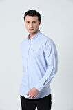 BROTHERS ERKEK TAILORED FIT UZUN KOL OXFORD GÖMLEK AÇIK MAVİ