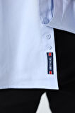BROTHERS ERKEK TAILORED FIT UZUN KOL OXFORD GÖMLEK AÇIK MAVİ