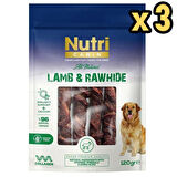 Nutri Canin Rawhide Kuzu Eti Sarili Orta/Büyük Irk Köpek Kemik Ödülü 120 Gr x 3 Adet 