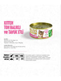 Nutri Feline 85Gr Yavru Tavuk Etli Ton Balıklı 24Adet Tahılsız Kitten Yaş Kedi Maması