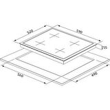 Silverline CS5343W01 60 CM Ankastre Ocak