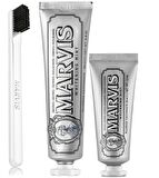 Marvis Whitening Mint Nane Aromalı Beyazlatma Doğal Diş Macunu 85 ml & Diş Macunu 25 ml ve Diş Fırçası 