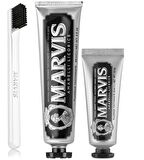 Marvis Amarelli Licorice Meyankökü Aromalı Beyazlatma Doğal Diş Macunu 85 ml & Diş Macunu 25 ml ve Diş Fırçası 