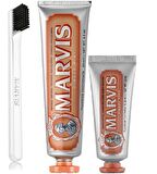 Marvis Ginger Mint Zencefil Aromalı Beyazlatma Doğal Diş Macunu 85 ml & Diş Macunu 25 ml ve Diş Fırçası