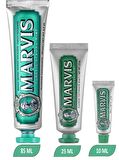 Marvis Classic Strong Mint Nane Aromalı Beyazlatma Doğal Diş Macunu 85 ml & Diş Macunu 25 ml ve 10 ml 