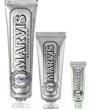 Marvis Whitening Mint Nane Aromalı Beyazlatma Doğal Diş Macunu 85 ml & Diş Macunu 25 ml ve 10 ml 