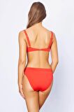 Pierre Cardin 151211 Kırmızı Balenli Büyük Beden Bikini Takımı