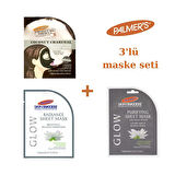 Palmer's Skin Success Glow Radiance+Purifying+Coconut Oil Detox 3'lü Kağıt Maske Seti 