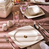 Emsan Yemek Takımı 60 Parça Fıne Bone Golden Leaf
