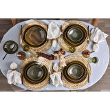 Emsan New Age Bronz 18 Parça 6 Kişilik Stoneware Yemek Takımı