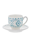 Emsan Ethnic Azur New Bone 2 Kişilik Kahve Fincan Takımı 90 ml Mavi