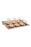 Emsan Nigar Tepsili 13 Parça Çay Seti 150 Ml