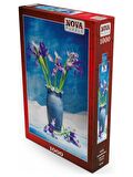 Nova 1000 Parça Vazoda Mavi Süsen (İris) Puzzle - Olga Lyubkin