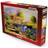 Nova Puzzle Kuğulu Bahçe 41067 12+ Yaş Küçük Boy Puzzle 1000 Parça