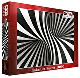 Nova Puzzle Siyah Beyaz Spiral İllüzyon 12+ Yaş Küçük Boy Puzzle 1000 Parça