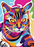 Nova Puzzle Renkli Kedi 12+ Yaş Küçük Boy Puzzle 1000 Parça
