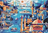 Nova Puzzle Panoramik İstanbul Manzarası 12+ Yaş Küçük Boy Puzzle 1000 Parça