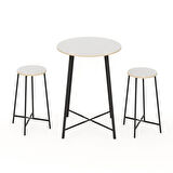 Oval 2 Kişilik Yemek Masası Bar Masası Mutfak Beyaz 1527