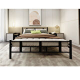 Lotus Çift Kişilik  Metal Karyola A Kalite, Ses Çıkarmaz ,ölçülü Model Karyola Siyah 