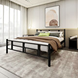 Lotus Çift Kişilik  Metal Karyola A Kalite, Ses Çıkarmaz ,ölçülü Model Karyola Siyah 