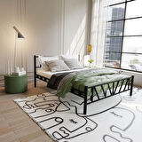 Gardenya Çift Kişilik Metal Karyola A Kalite, Ses Çıkarmaz ,Ölçülü Model Karyola