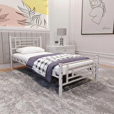 Manolya Tek Kişilik Metal Karyola A Kalite, Ses Çıkarmaz ,Ölçülü Model Karyola